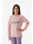 Beautiful Day Yazı Baskılı Bisiklet Yaka Kız Çocuk Sweatshirt 1