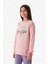 Beautiful Day Yazı Baskılı Bisiklet Yaka Kız Çocuk Sweatshirt 3