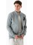 3 Iplik Harf Baskılı Fermuarlı Dik Yaka Sweatshirt 3