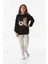 Baskılı Bisiklet Yaka Kız Çocuk Sweatshirt 2