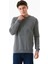 Kabartma Desenli Bisiklet Yaka Sweatshirt 5