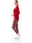 Nakışlı Bisiklet Yaka 2 Li Kadife Pijama Takımı 3