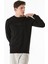 Yazı Kabartmalı Bisiklet Yaka Sweatshirt 1