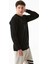 Yazı Kabartmalı Bisiklet Yaka Sweatshirt 5