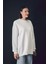 3 Iplik Çift Kalp Nakışlı Oversize Sweatshirt 3