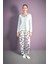 Yaprak Desenli Gömlek Yaka 2 Li Pijama Takımı 1