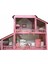 Ahşap Oyun Evi 100CM 36 Eşya Pembe LED Işıklı Isim Yazılır 4