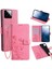 Xiaomi 14 Kılıf Çiçek Deri Cüzdan Telefon Kapağı-Pembe (Yurt Dışından) 2