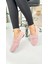 Günlük Kadın Loafer Peluş Astarlı Oval Burunlu Alçak Desenli Tabanlı Ayakkabı 375 5
