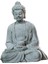 Oturma Buda Heykeli El Oyma Meditasyon Figürinleri Ana Masa Dekoru Gri (Yurt Dışından) 1
