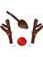 Araba Ren Geyiği Noel Dekorasyonu Kamyon Araba Için Boynuzlar ve Burun (Yurt Dışından) 1