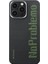 iPhone 15 Pro Max Kılıf Magsafe Uyumlu Fosforlu Aramid Fiber Pitaka Tactile Woven Aries Seri Siyah 1