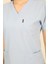 V Yaka Buz Mavi Unisex Tek Üst Uniforma (Viscon) 2xs 4