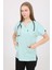 V Yaka Mint Yeşil Unisex Tek Üst Uniforma (Viscon) M 2