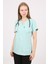 V Yaka Mint Yeşil Unisex Tek Üst Uniforma (Viscon) M 3