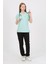 V Yaka Mint Yeşil Unisex Tek Üst Uniforma (Viscon) M 5