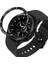 Zaman Ölçeği Tasarım Paslanmaz Çelik Izleme Koruyucu Çerçeve Dekor Yüzüğü Samsung Galaxy Watch4 Classic 46MM - Siyah/beyaz (Yurt Dışından) 1