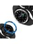 Zaman Ölçeği Tasarım Paslanmaz Çelik Izleme Koruyucu Çerçeve Dekor Yüzüğü Samsung Galaxy Watch4 Classic 46MM - Siyah/beyaz (Yurt Dışından) 2