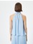 Halter Yaka Bluz Drapeli Standart Kesim 4