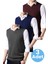 3'lü Erkek V Yaka Triko Tüylenmez Süveter Erkek Slim Fit Süveter 1