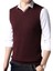 3'lü Erkek V Yaka Triko Tüylenmez Süveter Erkek Slim Fit Süveter 4