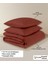 Organik Pamuk Akfil Nevresim Seti Çift Kişilik 200 x 220 cm Bordo 5
