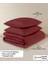Organik Pamuk Akfil Nevresim Seti Çift Kişilik 200 x 220 cm Koyu Bordo 5
