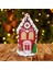 LED Inlatmalı Heykelcik Noel Dekoru Şömine I Partisi Kırmızı Ev (Yurt Dışından) 5