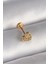 316L Çelik Gold Renk Zirkon Taşlı Kalp Model Tragus Piercing 1