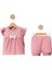 Kız Bebek Pembe Bej Fiyonklu Şortlu 2'li Takım 1