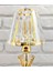 Modern Dekoratif Gold Metal Burgu Kristal Taşlı Kristal Konik Şapkalı Abajur Masa Lambası Aydınlatm 4