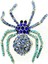 Yeni Kadın Örümcek Broş Emaye Elbise Aksesuarları Diamante Spilla Clear Crystal Özel Broş Zarif Korsaj (Yurt Dışından) 1