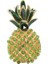 Altın Tarzı Kadınlar Için Yeşil Renkli Taşlı Ananas Broş Moda Yaz Broşu Email Hediyeler (Yurt Dışından) 1