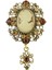 Antik Altın Tarzı Gotik Vintage Taşlı Çiçek Cameo Broş Raptiye (Yurt Dışından) 3