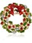 Çok Renkli Stil Kadınlar Için Noel Hediye Takılar Vintage Charm Çelenk Broş Kırmızı Yeşil Taşlar Inci Yapraklar Çiçekler Broş (Yurt Dışından) 1