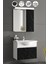 Aynalı Banyo Dolabı Takımı 55 cm Royal Mermer Desenli Kapak Komple Mdf ve Seramik Lavabo 1