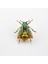 Yeşil Stil Kadın Alaşım Sarı Arı Böceği Broş Tatil Hediye Broş Banquet Pins - Email Bumblebee Brooches (Yurt Dışından) 1