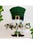 4 Roll St. 's Day Mesh Ribbon, Green White Wired Edge Ribbon 10 Inch x 30 Feet Deco Mesh Ribbon (Yurt Dışından) 3