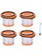 Wandwac Sistemi XFFWV360,WS620,WS630,WS632,WS633 Elektrikli Süpürgeler Için 4'lü Paket Vakum Filtresi (Yurt Dışından) 1