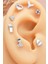 925 Ayar Terlik Motifli Minimal Tragus Piercing 2