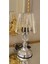 E14 Kristal Taşlı Abajur 35 cm Metal Modern 1 0-15 Gümüş 1