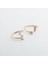 Zirkon Taşlı Rose Gold Kaplama Kombin Gümüş Yüzük 3