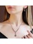 Elmas Montür Zirkon Taşlı Damla Model Rose Gold Kaplama Gümüş Set 1