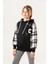 Kız Çocuk Ekose Garnili Üç Iplik Sweatshirt GG4529 2