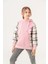 Kız Çocuk Ekose Garnili Üç Iplik Sweatshirt GG4529 4