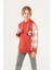 Kız Çocuk Ekose Garnili Üç Iplik Sweatshirt GG4529 2