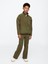 Erkek Çocuk Haki Yarım Fermuarlı Sherpa Pullover Sweatshirt 4