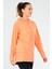 Turuncu Regular Fit Düz Kapüşonlu Kadın Tunik - SC1109 4