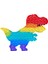 Pop It Push Bubble Fidget Popit Duyusal Dinozor Gökkuşağı Renkli 28 cm 1