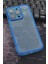 Apple iPhone 13 Pro Max Uyumlu Mavi Kenarlı Renkli Yarı Şeffaf Kapak Kılıf Kamera Lens Korumalı 1